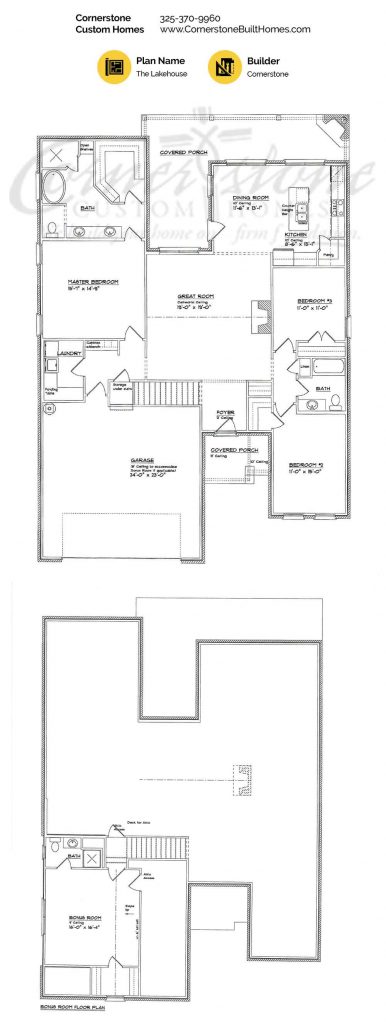 home plan at Cornerstone custom Homes